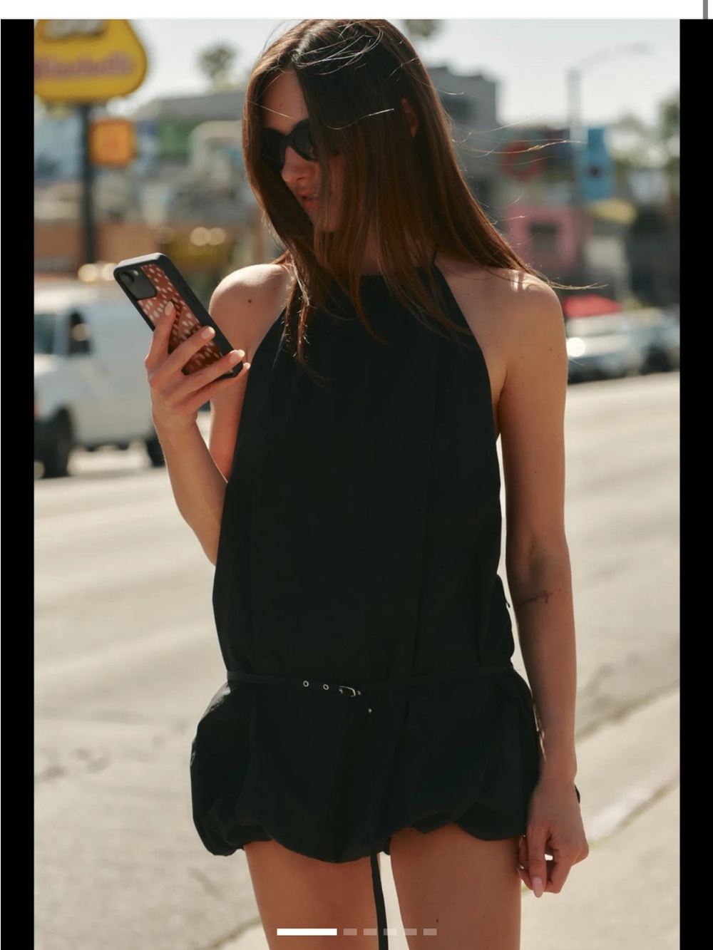 Zara halter bubble hem dress.
